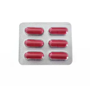 6-capsule pack of red sildenafil capsules